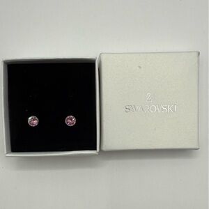 Swarovski Rose Crystal Stud Earrings